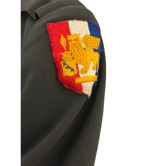 US Army 60 70s Class A Service Coat SETAF Italy Patch Vintage Military Jacket 40 - Picture 3 of 15